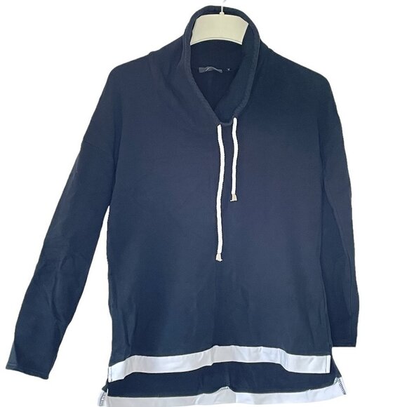 Lyn by Cyrus Stretch Black Mock Neck Sweatshirt - Picture 2 of 6